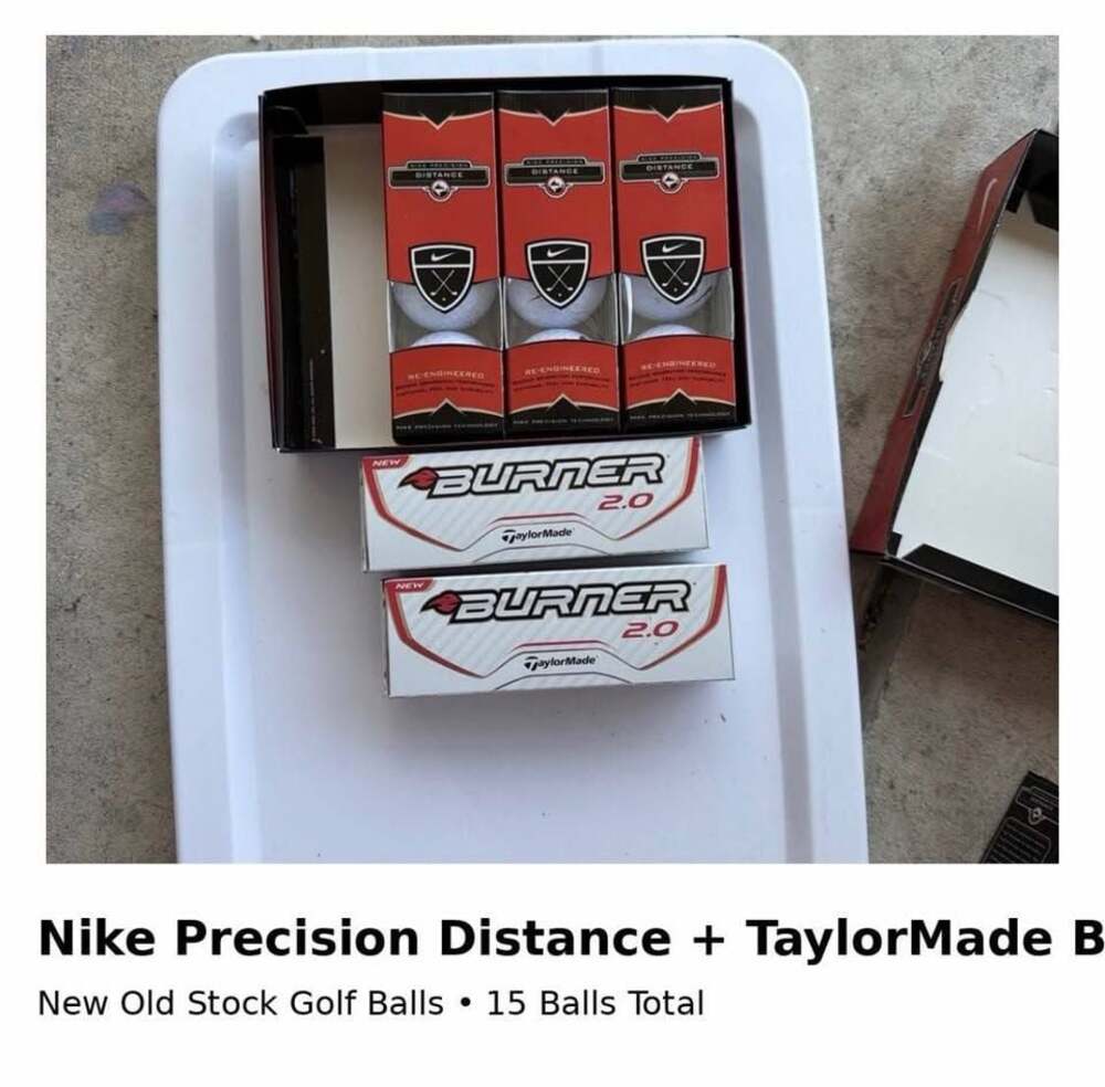 Nike Precision Distance & TaylorMade Burner 2.0 Golf Balls - New